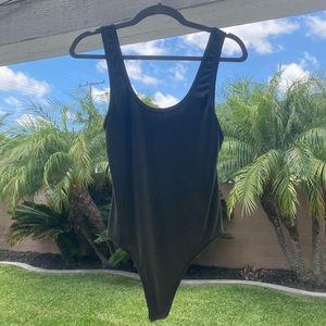 Sage green tank top bodysuit